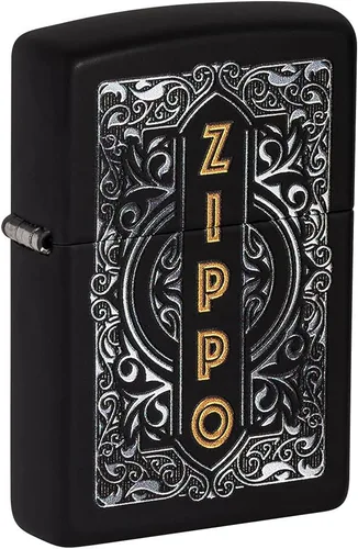 Vista 24 de Zippo Encendedor de bolsillo con diseño de patrón de 540 colores que brilla en la oscuridad Logotipo de 540 colores que brillan en la oscuridad