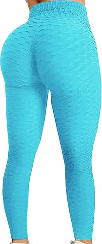 Vista 6 de Kauounady Running Exercise Hip High Pants Yoga Bubble Waist Lifting Fitness Women's Yoga Pants Loose Yoga Pants for Girls
