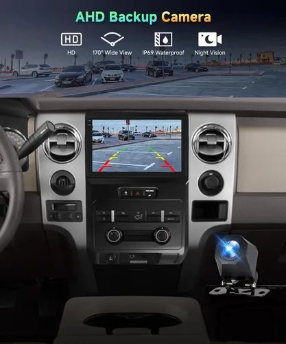 Vista 7 de Radio de coche 4G+128G para Ford F150 2008-2014 Estéreo de 9 pulgadas Pantalla táctil completa inalámbrica CarPlay/Android Auto Android 15 Bluetooth