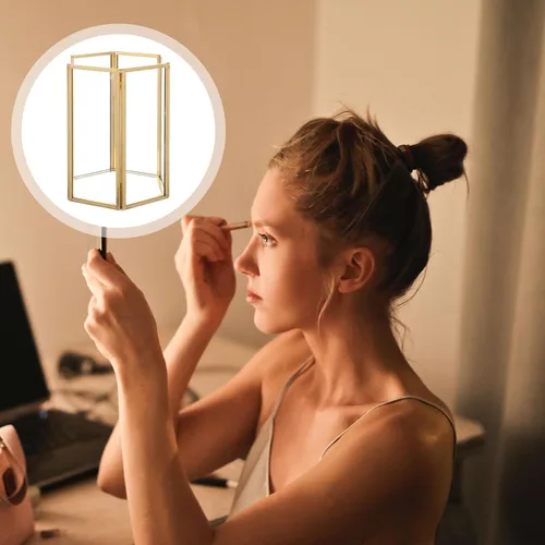 Vista 6 de Beavorty Organizador de brochas de maquillaje de vidrio, taza de almacenamiento de brochas de cosméticos para escritorio de tocador, organizador