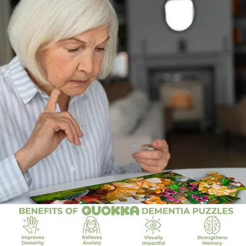 Vista 5 de QUOKKA 13 Piezas de Actividades para Demencia para Adultos - 3 Juego de Rompecabezas para Personas Mayores - Regalos Grandes para Personas Mayores