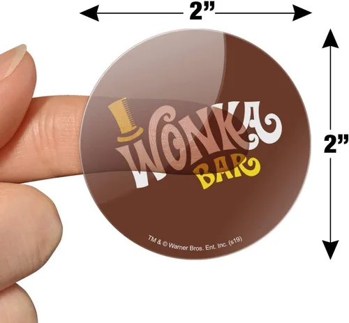 Vista 6 de Willy Wonka and The Chocolate Factory Wonka Bar Logo Planner Calendario Scrapbooking Craft Pegatinas