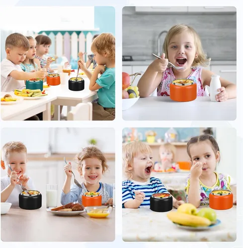 Vista 6 de MAISON HUIS Termo de sopa de 8 onzas con boca ancha, aislado al vacío, termo de alimentos de acero inoxidable a prueba de fugas para alimentos