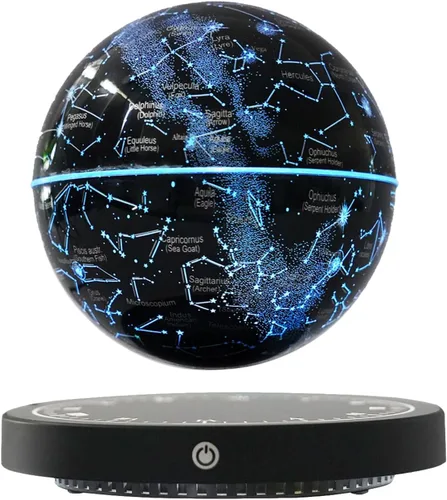 Vista 8 de Globo de levitación magnético con luz LED, globos flotantes, bola de constelación, luz nocturna, tecnología fresca, regalo educativo para niños