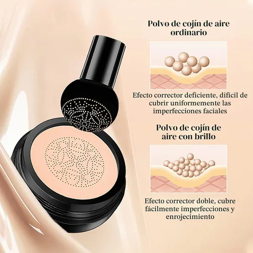 Vista 8 de Cojín de aire de cabeza de hongo CC Cream Strong Concealer, Buff Beige