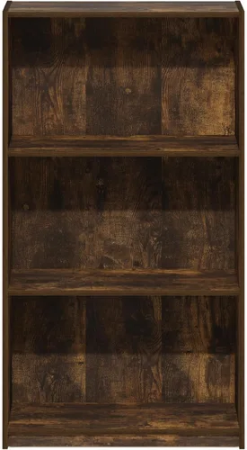 Vista 6 de Furinno Estantería básica para libros, moderna de 3 niveles, estantería con estantes abiertos, 9.3 x 21.8 x 39.5 pulgadas, para sala de estar Roble