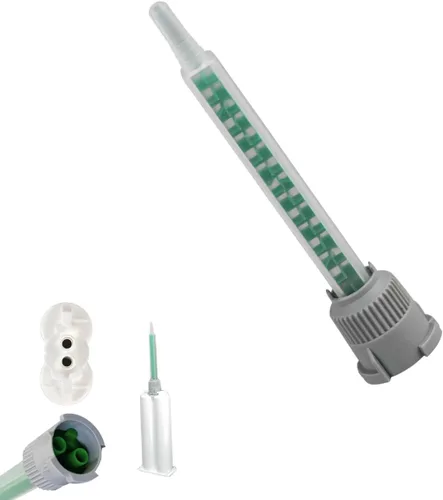 Vista 2 de 20 piezas de boquilla de mezcla de adhesivo epoxi, punta de mezclador de resina, aplicador de pistola adhesiva para 1.7 fl oz/1.7 oz (relación 1:1)