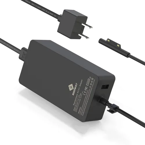 Vista 2 de Cargador adaptador de corriente de 102 W, 15 V 6.33 A, compatible con Surface Book 2 1, Surface Laptop 3 2 1, Surface Pro X Pro 7 Pro 6 Pro 5 Pro 4