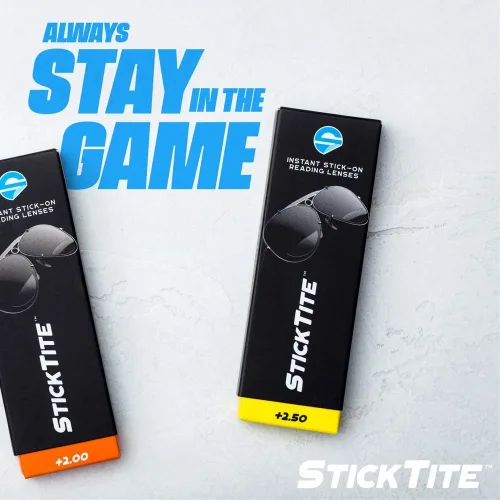 Vista 8 de StickTite Lenses Small 28mm stick-on bifocal lens, convert sunglasses into magnified bifocal reading glasses