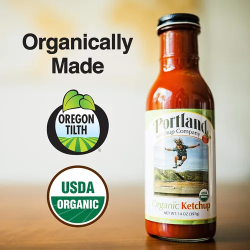 Vista 4 de Portland - Caja de regalo orgánica de ketchup de Portlandia Foods (14 onzas líquidas, paquete de 3) naturalmente sin gluten, vegana, sin OMG