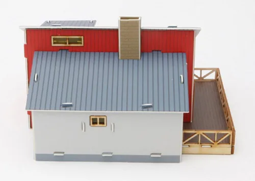 Vista 6 de Kit de modelo de madera de escritorio Casas en el ático / YGPM250 por Young Modeler