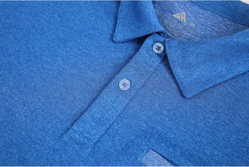 Vista 4 de V VALANCH Polo de golf de manga corta para hombre, estilo casual, con cuello que absorbe la humedad