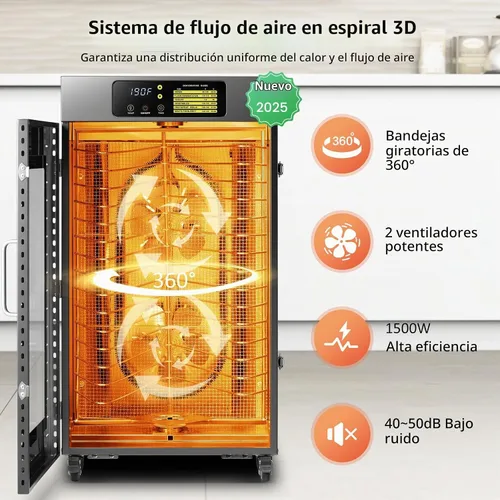 Vista 2 de Commercial - Máquina deshidratadora rotativa de 16 bandejas