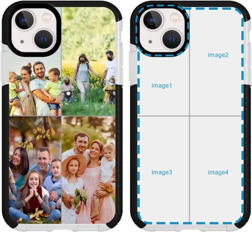 Vista 10 de Funda de teléfono personalizada para iPhone 15, diseño de collage de múltiples imágenes, resistente a los golpes, funda protectora de TPU suave