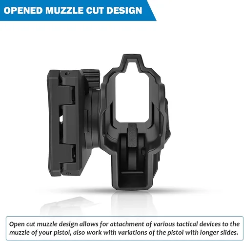 Vista 6 de OWB Funda para Sig P320 Compact 0.354 in/.40 - 360 Cinturón Molle ajustable para Sig Sauer P320 X Carry / M18 / X Compact / P320 RX - Cintura