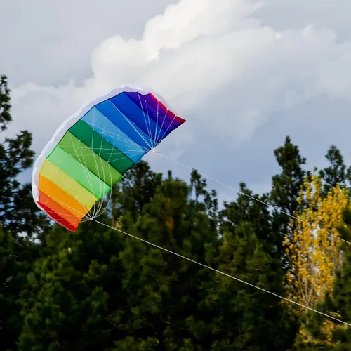 Vista 4 de In the Breeze. Cometa para deporte aéreo., Arcoiris (Rainbow) equipo de juego de césped