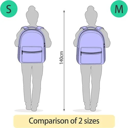 Vista 8 de Mochila para niños todoterreno con múltiples bolsillos de gran capacidad, bolsa escolar con etiqueta de nombre, 1616.9 pulgadas, Verde, Mochilas