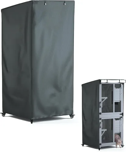 Vista 8 de Funda protectora grande para casa de gatos para exteriores, cubierta protectora contra el polvo, lona impermeable resistente 600D, 100% impermeable