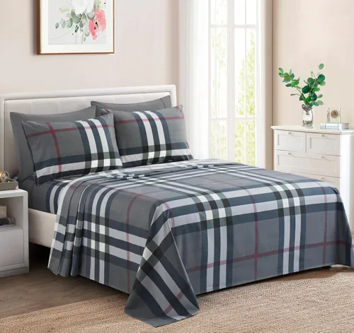 Vista 18 de Marina Decoration Ropa de cama ultra suave y sedosa con bolsillo profundo con estampado rico de rayón derivado de bambú para todas las estaciones