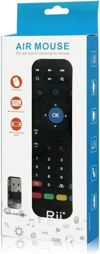 Vista 6 de Rii MX3 Multifunción 2.4G Fly Mouse Mini Teclado Inalámbrico y Control Remoto Infrarrojo y 3-Giroscopio + 3-Gsensor para Google Android Smart TV