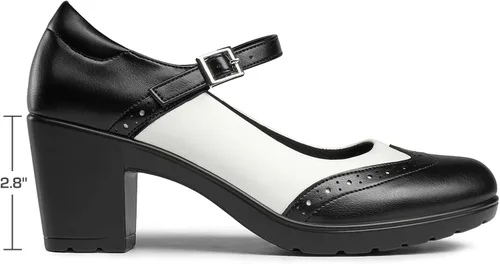 Vista 2 de DREAM PAIRS Zapatos de vestir Oxfords Mary Jane para mujer