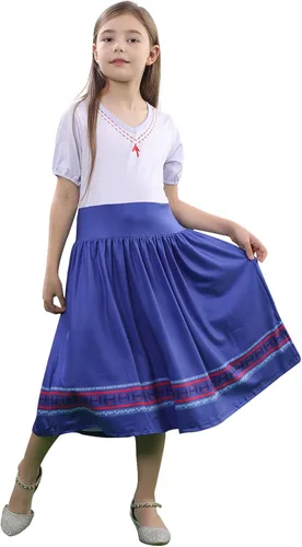 Vista 3 de Disfraz de Mirabel Isabela, Luisa Pepa Dolores para niños, vestido de Mirabel Isabela para niñas, disfraz de princesa