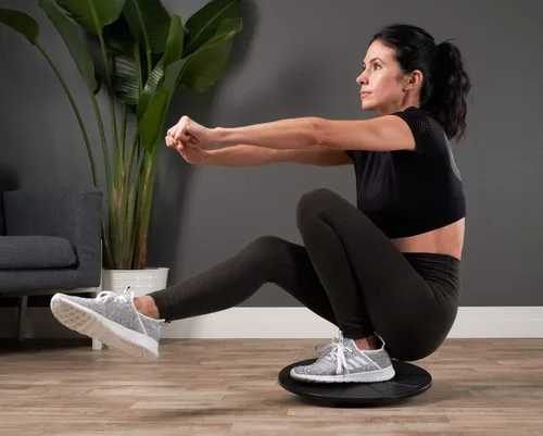 Vista 5 de URBNFit Tabla de equilibrio de escritorio de pie – Tabla de equilibrio para debajo del escritorio – Entrenador de equilibrio de ejercicios