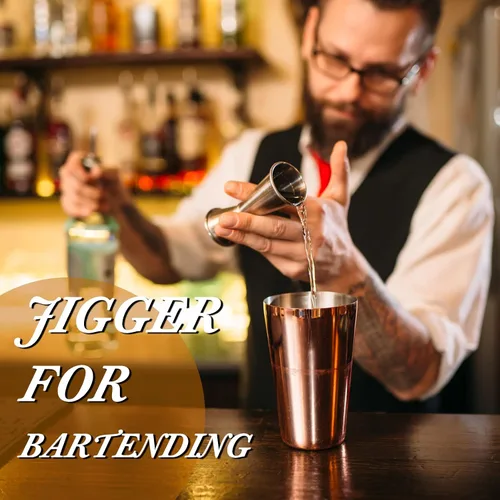 Vista 4 de Jigger de 6 piezas para bartending doble cóctel japonés Jigger 2 oz 1 oz acero inoxidable vaso medidor para el hogar, bar, bebida, cocina
