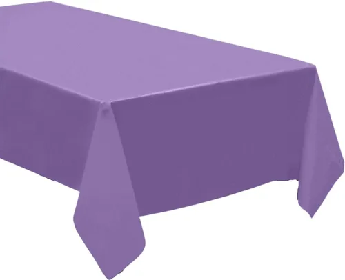 Vista 5 de Paquete de 4: manteles desechables de plástico / manteles de mesa, 54 x 108 pulgadas, rectangular, impermeable y desechable, ideal para fiestas