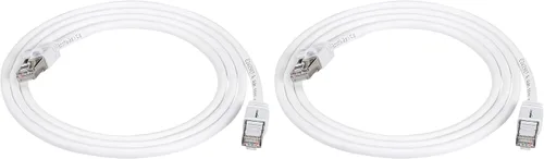Vista 9 de Amazon Basics - Cable de conexión Ethernet RJ45 Cat 7, 10 Gpbs de alta velocidad, 600 MHz, con doble blindaje, 1,5 m, blanco