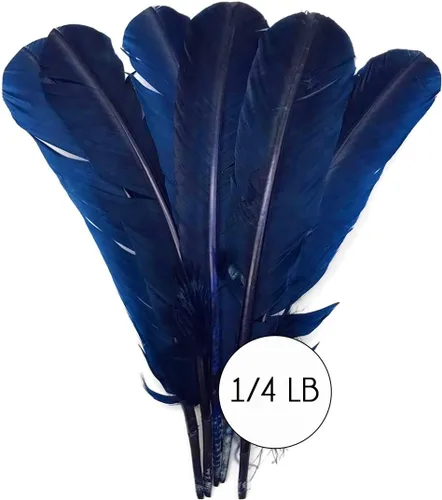 Vista 49 de 1/4 lb - Aqua Blue Pavo Marabou Corto Plumas Sueltas Mullidas Al Por Mayor A Granel