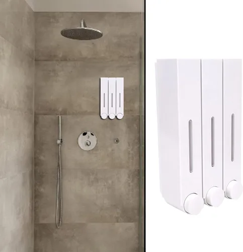 Vista 10 de 3-Pack Wall Mount Shower Soap Dispenser for Hotel Bathroom