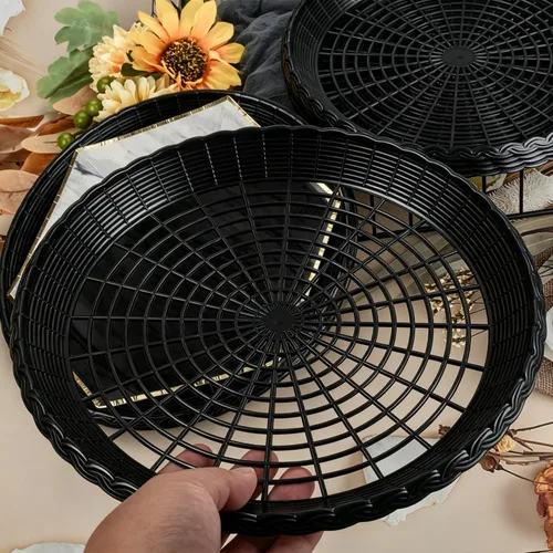 Vista 5 de AccEncyc Paquete de 6 soportes para platos de papel de plástico de 9 pulgadas, soportes reutilizables para platos de fiesta, barbacoa, cocina al