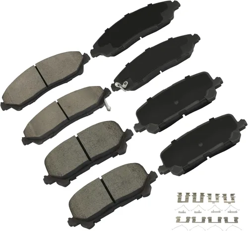 Vista 24 de cciyu Juego de pastillas de freno delanteras de cerámica profesional D681 para BMW 530i, 97-03 para BMW 540i, 95 97-01 para BMW 740i, 95-01 para BMW