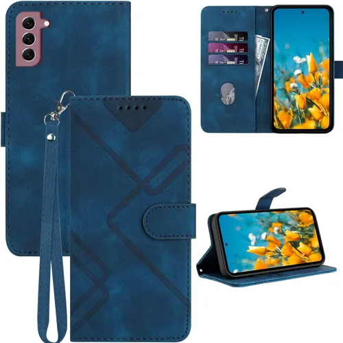 Vista 11 de para Samsung S21 Funda Billetera Titular de la tarjeta Correa (negro) PU Leather Pattern, Card Slots, Cash Pocket, Kickstand, Magnetic Closure