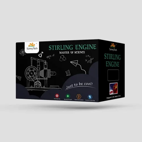Vista 4 de Juguete educativo para modelado de motor Hot Air Stirling de Sunnytech®, energía eléctrica SC02M