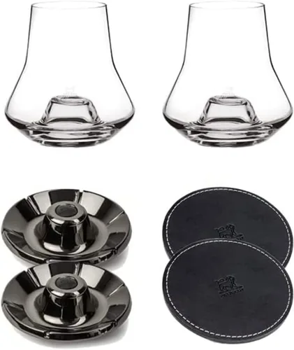 Vista 2 de PEUGEOT - Whisky Tasting Set - 2 Sets (Whisky Glass + Refreshing Base + Coaster) + Booklet - Sublime Les Saveurs - Whisky, Armagnac, Cognac Gift Set