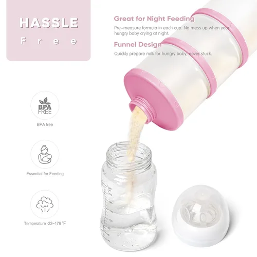 Vista 5 de Termichy - Dispensador de fórmula apilable portátil: contenedor de leche en polvo para llevar