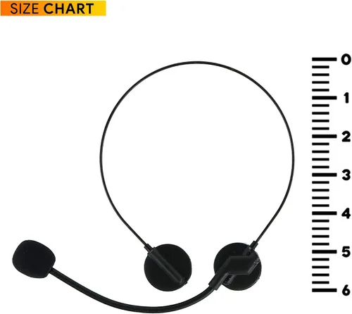 Vista 5 de Skeleteen Rockstar - Accesorio para disfraz de micrófono y auriculares falsos de Rock Star MJ Singer