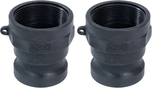 Vista 8 de 1 accesorio de bloqueo de leva de polietileno de 2 pulgadas, parte estándar A, manguera de ranura de leva, 2 accesorios de camlock, adaptador macho