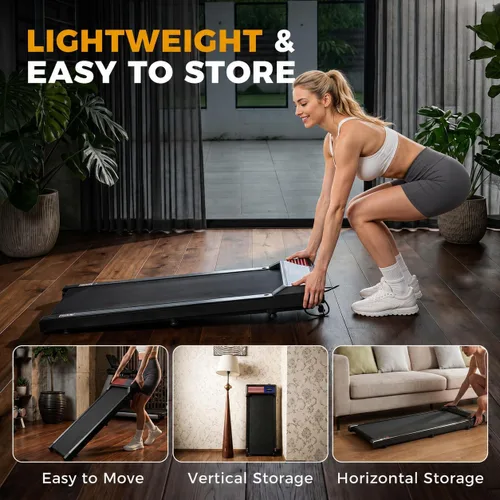 Vista 7 de Gkyet Walking Treadmill Pad with Incline, 2.5 HP Under-Desk Treadmill Home Running Pad LED Display Exercise Machine with Remote Control bandera