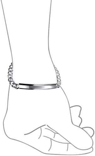 Vista 4 de Unisex Personalize Custom Engrave Miami Cuban Curb Link Slender Sleek Name PlatedID Bracelet For Men Women Teens Engravable Medium 180 Gauge 925