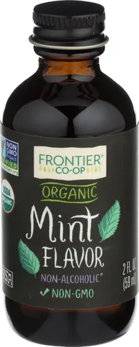 Vista 11 de Saborizante orgánico de menta de Frontier Co-op, frasco de vidrio de 2 onzas, sin alcohol, ideal para hornear, café y más