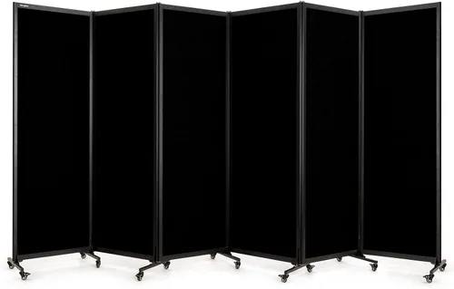 Vista 11 de Room Partition 2.0 Versión de actualización,6'L* 6'7"H,3 Panel, Beige Freestanding Rolling Dividers with Wheels,Office privacy screen Divider Wall