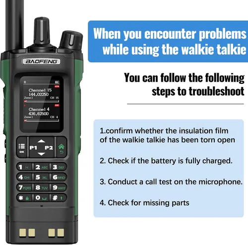 Vista 7 de Radio de Mano BAOFENG DM32 DMR Radio Portátil Recargable Walkie Talkies de Largo Alcance DM32UV 5RM Radio de Dos Vías NOAA Radio del Clima