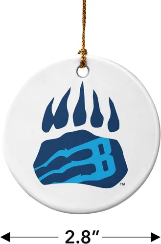 Vista 3 de GRAPHICS & MORE Bob Jones University Secondary Logo Porcelain Holiday Christmas Tree Ornament - 2.8" (7.1 cm)