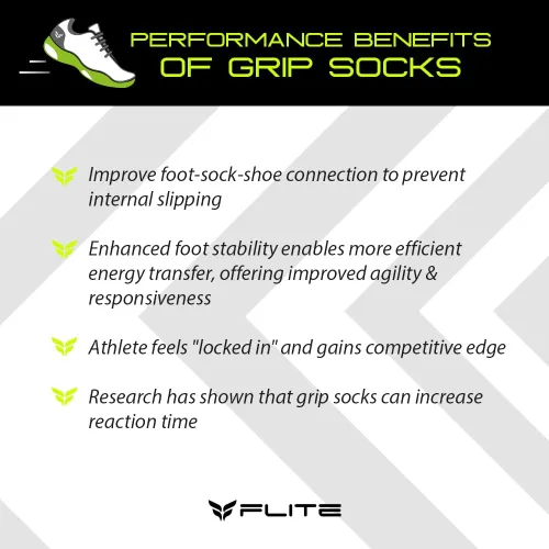 Vista 8 de FLITE SPORTS Calcetines antideslizantes para fútbol, fútbol sala, LAX, Pickleball, calcetines de neón para hombres y mujeres