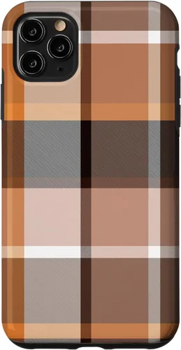 Vista 13 de iPhone 16 Buffalo Check Orange Brown Gingham Scottish Pattern Style Case
