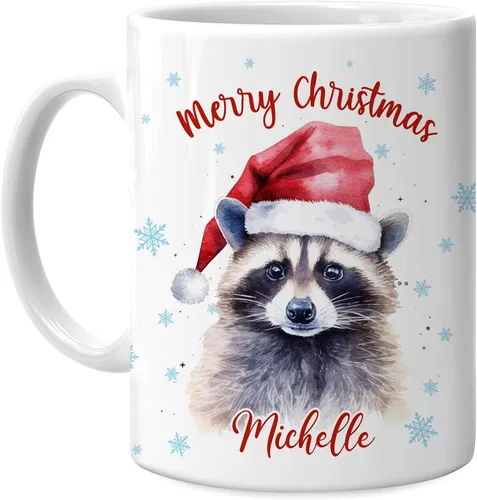 Vista 36 de Hyturtle Regalos personalizados para amantes de los osos – Taza de café de cerámica con nombre personalizado de oso con sombrero de Papá Noel