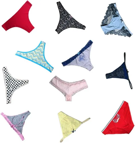 Vista 7 de Dircho Ropa interior para mujer, variedad de calzones de encaje, tangas de algodón, calzones hipsters, bikinis